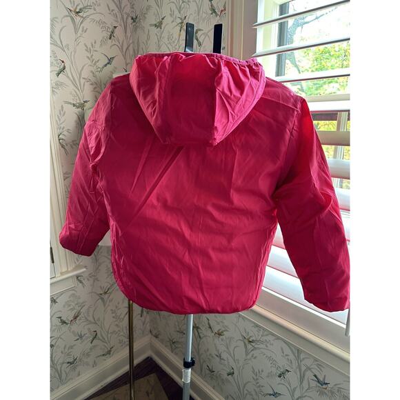 Eddie Bauer Girls Cirruslite Reversible Hooded Jacket Pink Ombre Down Puffer L - Picture 7 of 7